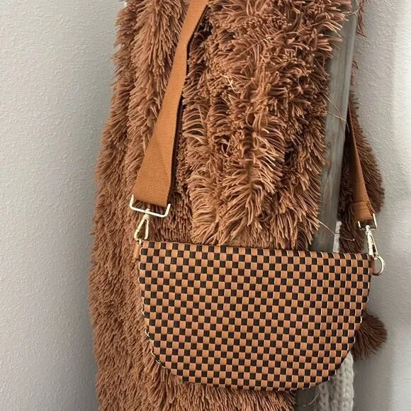 Westlyn Woven Bum Bag/Checkered Coffee - Picture 7 of 9